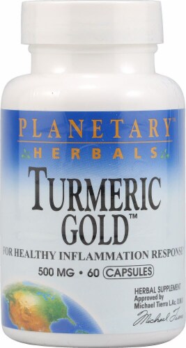 Planetary Herbals Turmeric Gold™ Capsules 500 mg Perspective: front