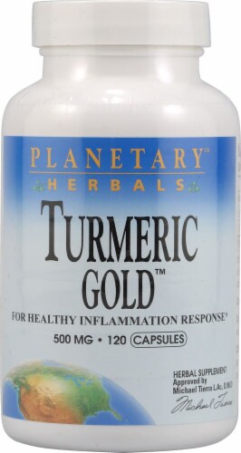 Planetary Herbals Turmeric Gold™ Capsules 500 mg Perspective: front