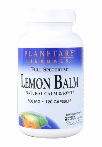 Planetary Herbals  Full Spectrum Lemon Balm Capsules 500 mg Perspective: front