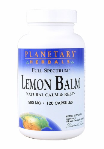Planetary Herbals  Full Spectrum Lemon Balm Capsules 500 mg Perspective: front