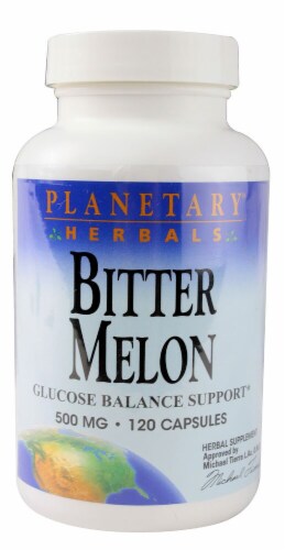 Planetary Herbals Bitter Melon Capsules 500 mg Perspective: front