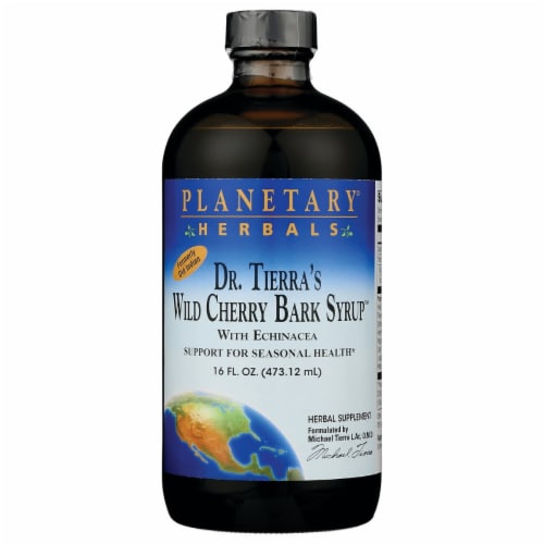 Planetary Herbals Dr. Tierra's Wild Cherry Bark Syrup 16 fl oz Liq Perspective: front