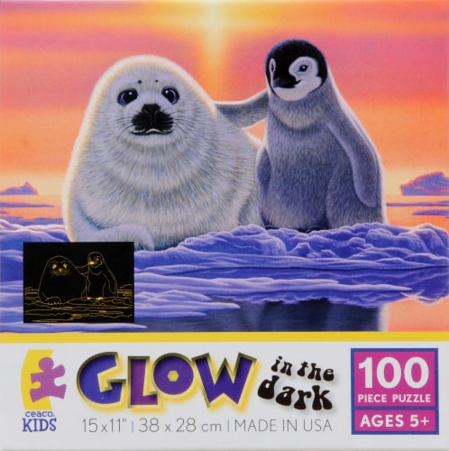 Ceaco Kids Glow in the Dark Penguin and Seal Puzzle Perspective: front