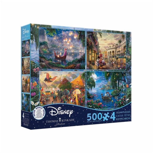 Thomas Kinkade Disney 4 in 1 500 pc Puzzles, 1 - Pay Less Super