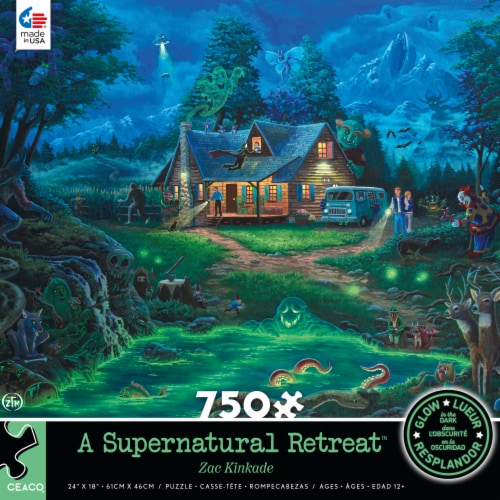 Ceaco A Supernatural Retreat™ Glow in the Dark Puzzle Perspective: front