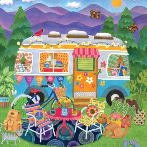 Ceaco Happy Camper Mountain Puzzle Perspective: front