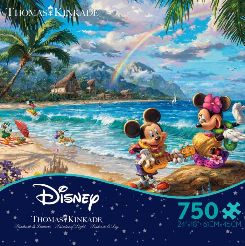 Ceaco Thomas Kinkade Disney - Mickey and Minnie in Hawaii Puzzle Perspective: front