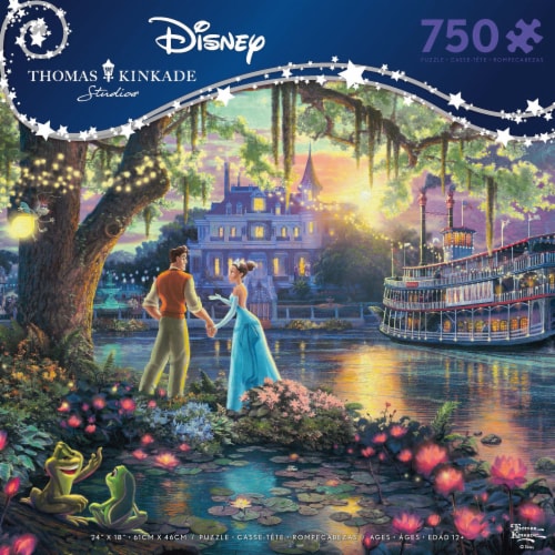 Ceaco Thomas Kinkade Disney Princess and the Frog Puzzle Perspective: front