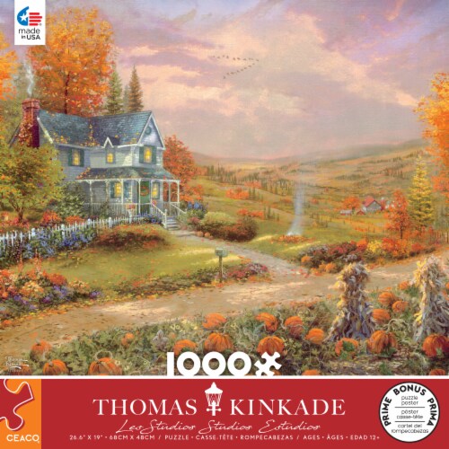 Ceaco Thomas Kinkade Autumn at Apple Hill Puzzle Perspective: front