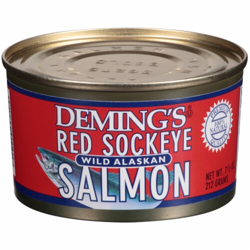Deming's Red Sockeye Wild Alaskan Salmon Perspective: front