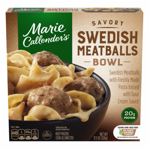 Marie Callender's Swedish Meatballs Bowl Frozen Meal Perspective: front