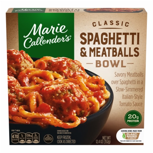 Marie Callender's Classic Spaghetti And Meatballs Bowl Frozen Meal Perspective: front
