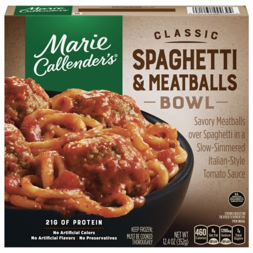 Marie Callender's Classic Spaghetti And Meatballs Bowl Frozen Meal Perspective: front