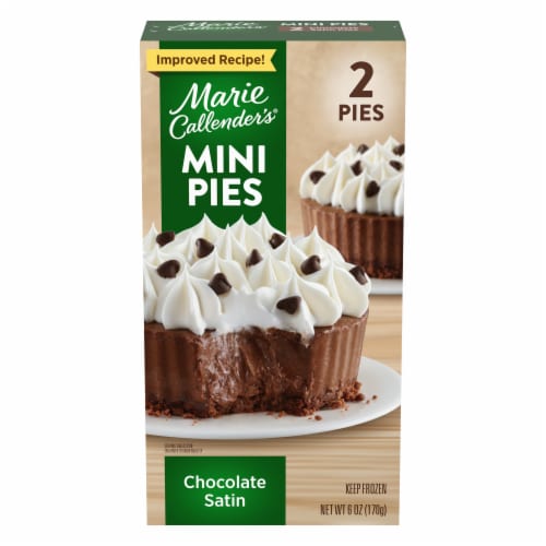 Marie Callender's Chocolate Satin Mini Pies Frozen Dessert Perspective: front