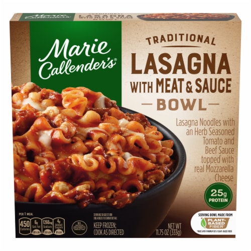 Marie Callender's Lasagna With Meat & Sauce Bowl Frozen Meal, 11.75 oz ...