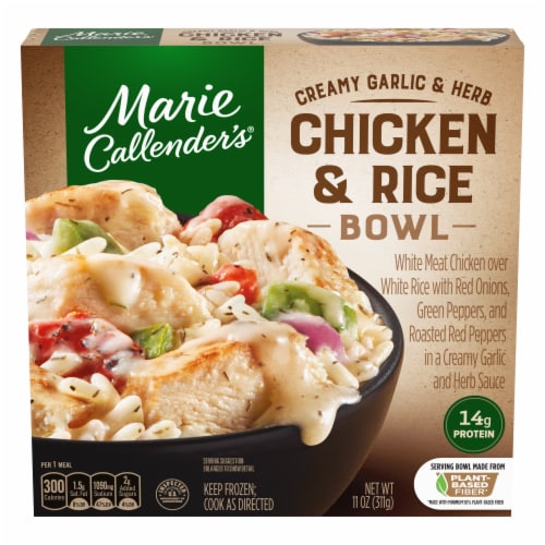 Marie Callender's® Creamy Garlic & Herb Chicken & Rice Bowl Perspective: front