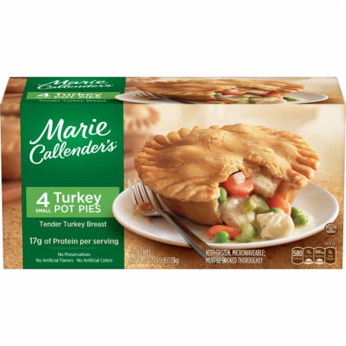 Marie Callender's Turkey Pot Pie Frozen Meal 4-Ct. Perspective: front