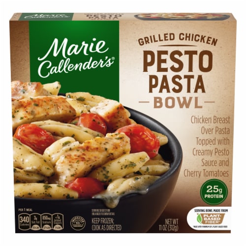 Marie Callender’s Grilled Chicken Pesto Cavatelli Bowl Frozen Meal Perspective: front