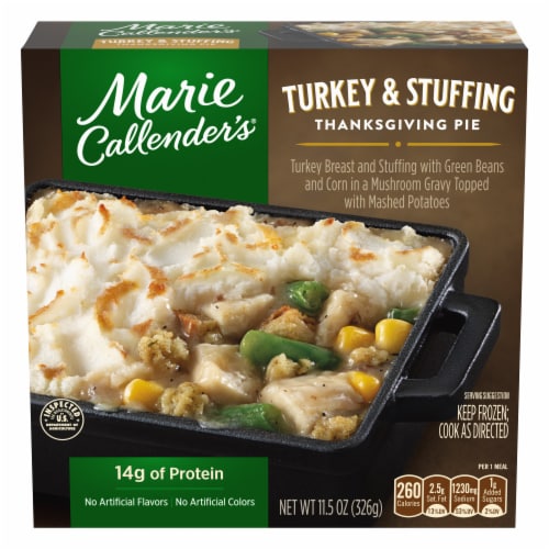 Marie Callender’s Turkey & Stuffing Thanksgiving Pie Frozen Meal, 11.5 ...