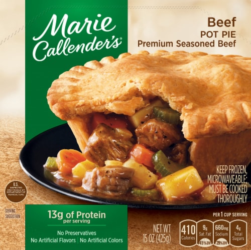 Marie Callender's Beef Pot Pie Frozen Meal Perspective: front