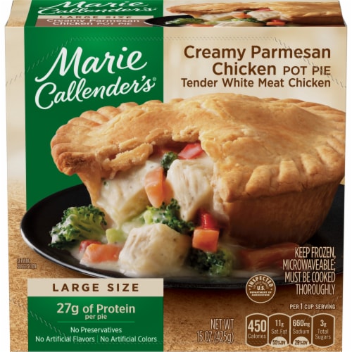 Marie Callender's Creamy Parmesan Chicken Pot Pie Frozen Meal Perspective: front