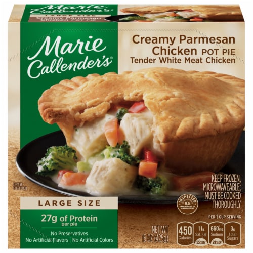 Marie Callender's Creamy Parmesan Chicken Pot Pie Frozen Meal Perspective: front