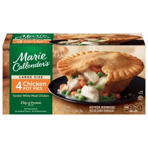 Marie Callender's 4 Chicken Pot Pies Frozen Meal Perspective: front