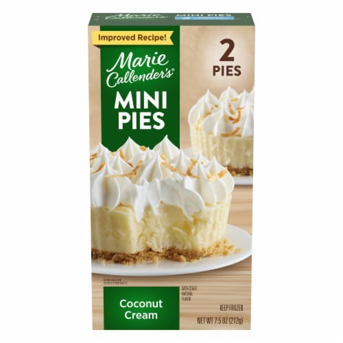 Marie Callender's Coconut Cream Mini Pies Frozen Dessert Perspective: front