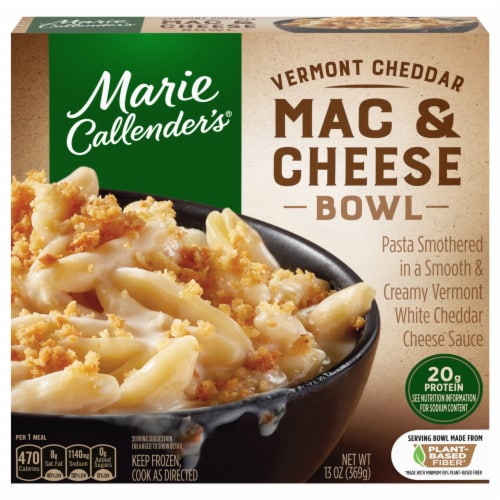 Marie Callender's Creamy Vermont Mac And Cheese Bowl Frozen Meal Perspective: front