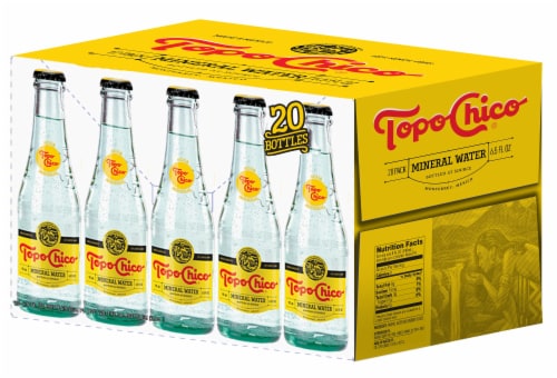 Topo Chico Mineral Water Glass Bottles, 12 fl oz, 4 Pack