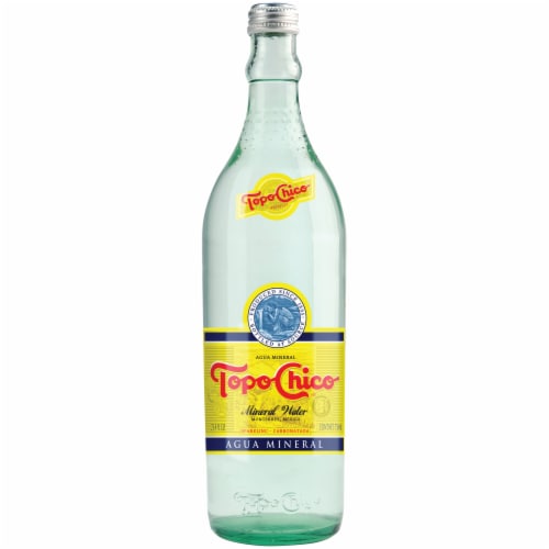 Topo Chico Mineral Sparkling Bottled Water Perspective: front