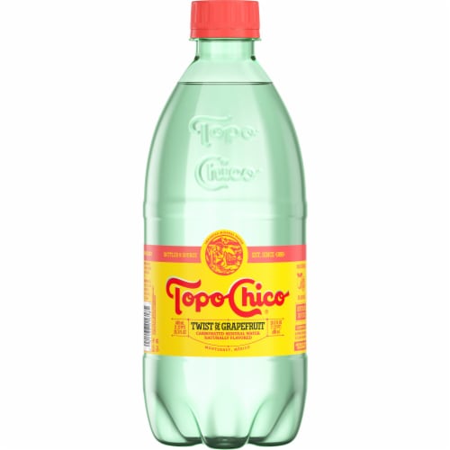 Topo Chico Zero Sugar Sparkling Mineral Water Calorie Free Drink Twist Of Grapefruit Bottle Perspective: front
