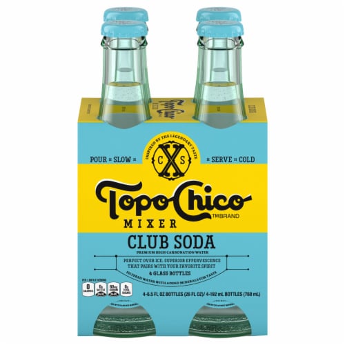 Topo chico mixer club soda glass bottles 4 ct 6 5 fl oz metro market