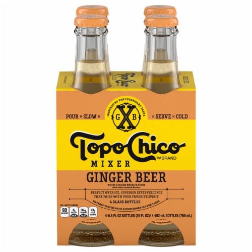 Topo Chico Mixer™ Ginger Beer Glass Bottles Perspective: front