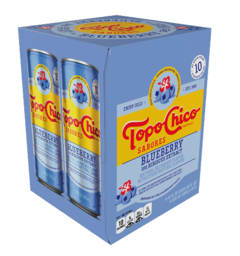 Topo Chico™ Sabores Blueberry With Hibiscus Extract Perspective: front