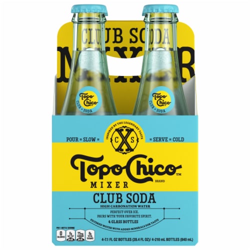 Topo Chico™ Mixer Club Soda Glass Bottles Perspective: front