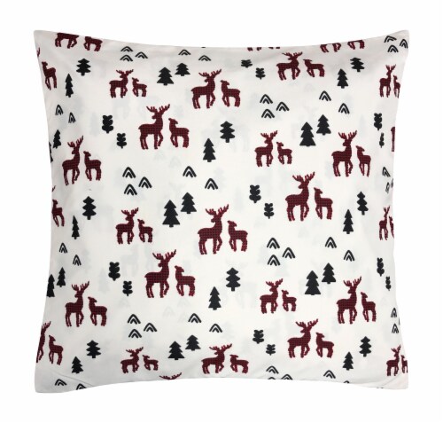 Harper Lane Plaid Deer Decorative Pillow Perspective: front