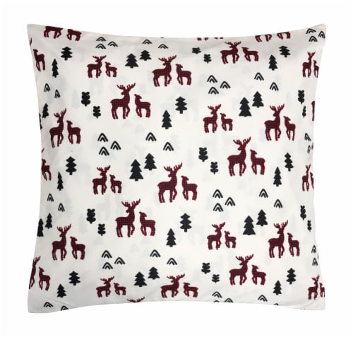 Harper Lane Plaid Deer Decorative Pillow Perspective: front