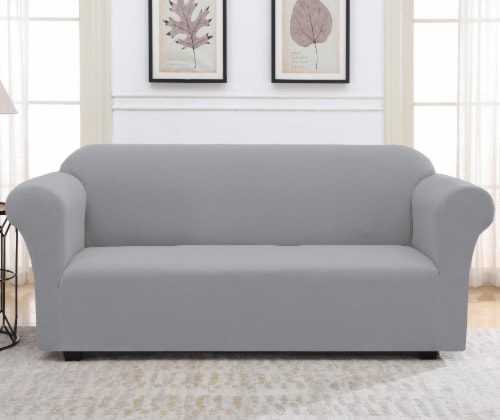 Demori Sofa Slipcover Gray Perspective: front
