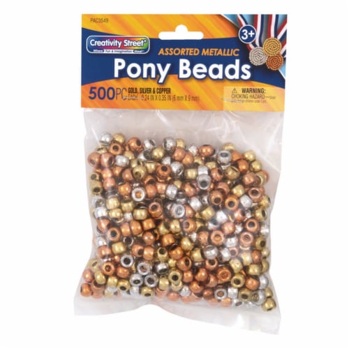 Pacon Pony Beads - Skill Learning: Arts & Crafts, Creativity - Assorted