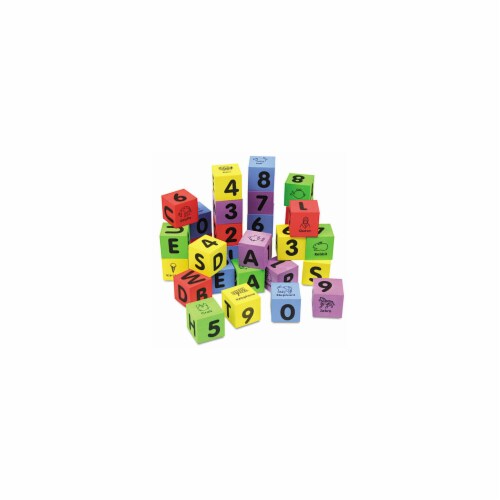 Chenille Kraft 4416 WonderFoam Learning Blocks, Assorted, 30 Blocks Perspective: front