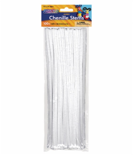 Creativity Street® Jumbo Chenille Stems - White Perspective: front