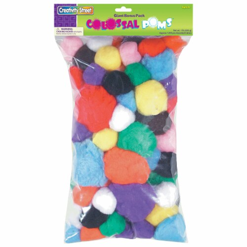Creativity Street Colossal Poms - Art, Craft, Classroom Activities - 1 / Pack - Assorted - Acrylic Creativity Street Colossal Poms - Art, Craft, Classroom Activities - 1 / Pack - Assorted - Acrylic