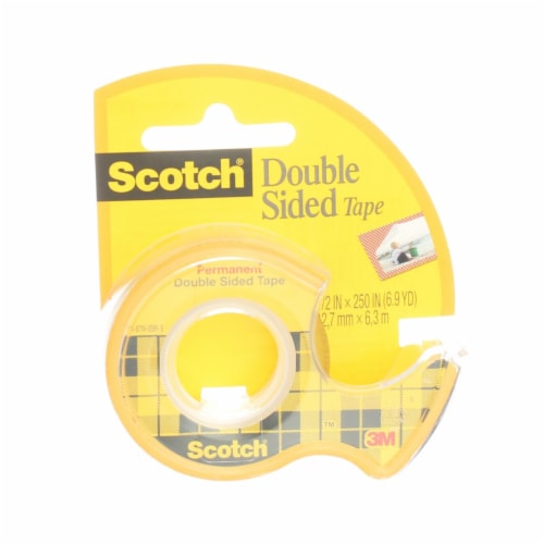  Scotch Double Sided Tape, 0.5 in. x 250 in., 6