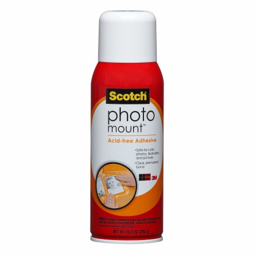 Photo Mount Spray Adhesive, 10.25 oz, Dries Clear