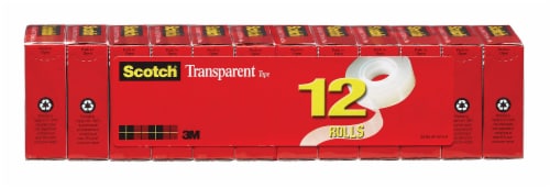 Scotch® Transparent Tape Refills - 12 Pack - Clear, 0.75 in x 27.77 yd -  Kroger