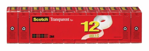 Scotch® Transparent Tape Refills - 12 Pack - Clear Perspective: front