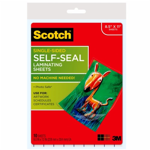 Scotch® Single-Sided Self-Seal Laminating Sheet, 9 x 12 in / 10 ct - Pay  Less Super Markets