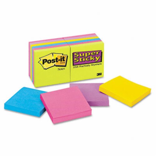 Post-it® Notes Super Sticky NOTE,SUPERSTICKY,12PK,ULT 654-12SSUC, 1 - Fred  Meyer