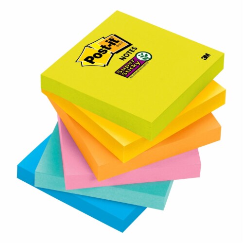 Post-it® Super Sticky Notes - Assorted Perspective: front